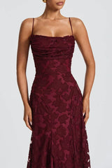 Chiffon Backless Spaghetti Strap Maxi Dress
