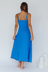 Sublime Tied Neckline Midi Dress Blue