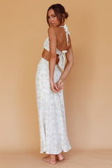 Paradise Found Cut-Out Midi Dress Floral Sage