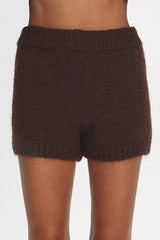 Jenae Knit Shorts Chocolate