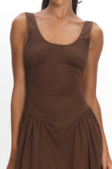 LIONESS Luna Rosa Maxi Dress Chocolate