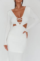 Dress Codes Cut-Out Maxi Dress White