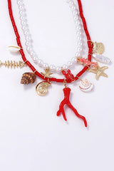 Ocean Resort Style Stacked Beaded Necklace