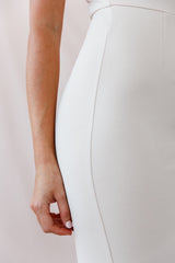 Georgia Square Neckline Midi Dress Nude