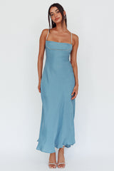 Linka Diamante Strap Maxi Dress Steel