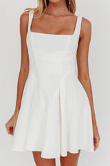 Get My Attention A-Line Mini Dress White
