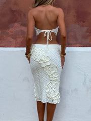 Lucy's PALMINA MIDI SKIRT WHITE