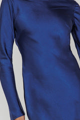 Lavera Open Back Long Sleeve Dress Navy