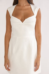 Korella Cap Sleeve Mini Dress White
