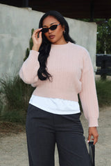 Cadence Knit Sweater Pink