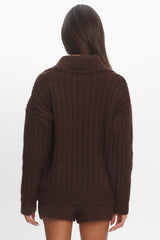 Jenae Oversized Drop Shoulder Sweater Chocolate