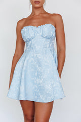 Savanna Corset Bodice Mini Dress Blue