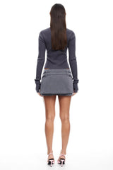 LIONESS Ivy League Top Charcoal