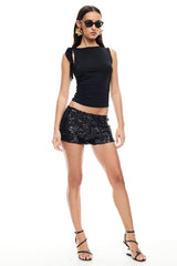 LIONESS Night Rider Mini Shorts Onyx