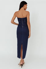 Press Play Strapless Maxi Dress Indigo