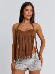 Lucy's FRANCINE TOP BROWN