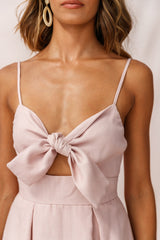 Hope Tie-Knot Bust Midi Dress Blush